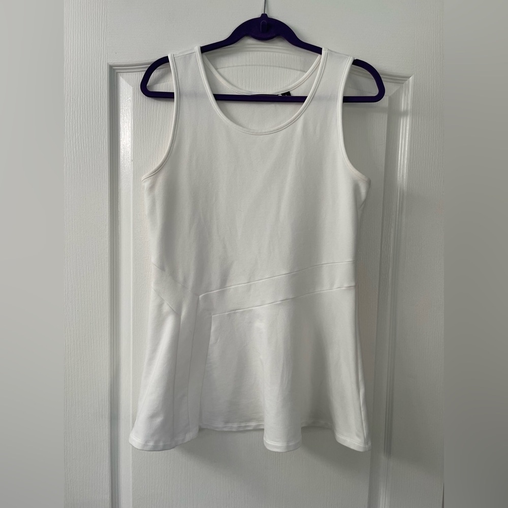 H by Halston French Terry Sleeveless Tunic with Flare Hem